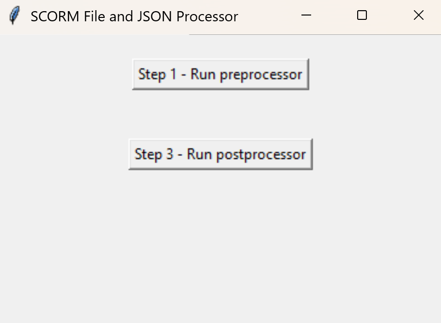 Project screenshot - program running